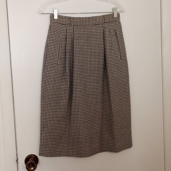 Liz Claiborne Dresses & Skirts - Liz Claiborne Grey & White Check Tweed Wool Vintage Career Skirt